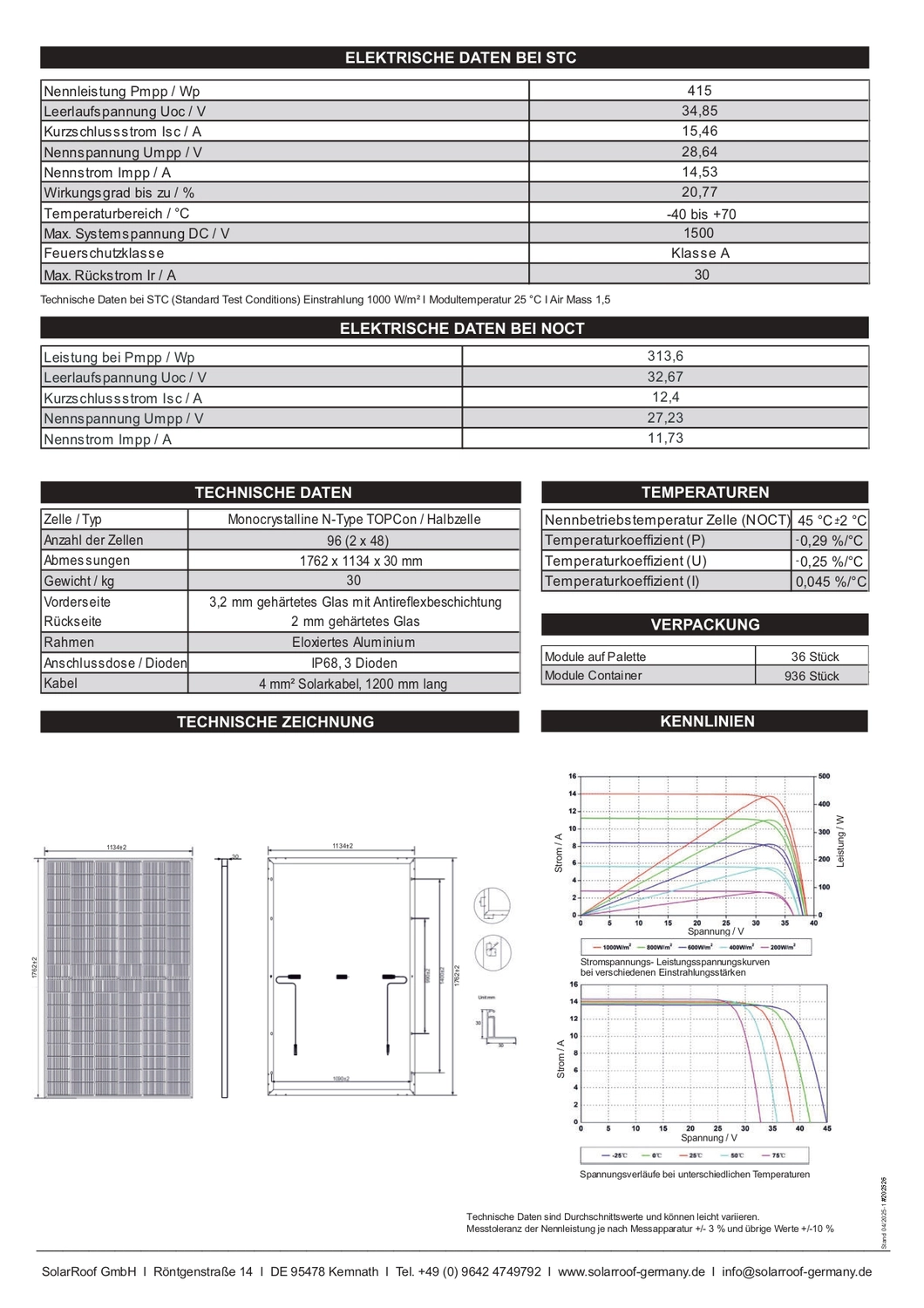 Informationen über SolarRoof Solrif Glas/Folie N-Typ 445W - 465W von SolarRoof GmbH