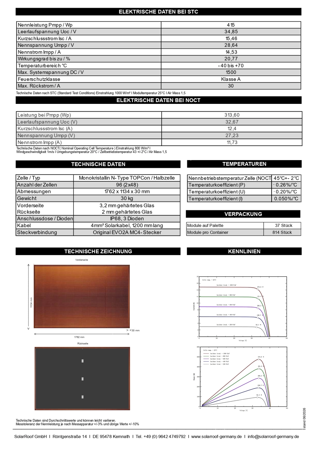 Informationen über SolarRoof Solrif Glas/Folie N-Typ 445W - 465W von SolarRoof GmbH
