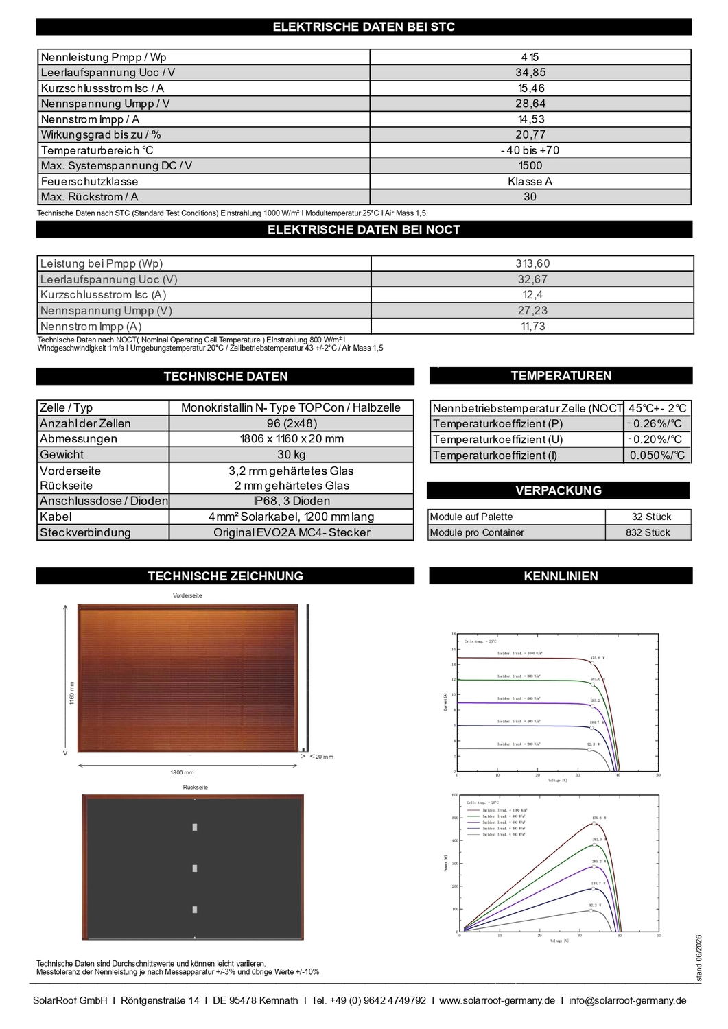 Informationen über SolarRoof Solrif Glas/Folie N-Typ 400W Terracotta von SolarRoof GmbH